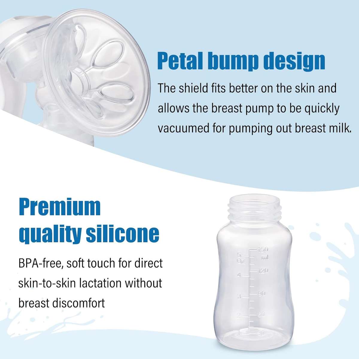 Manual massage breast pump