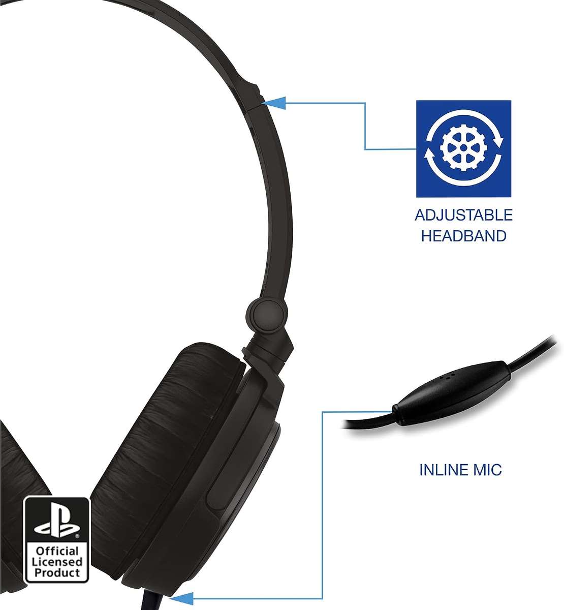 4Gamers PRO4-10 Wired Stereo Gaming Headset - Black