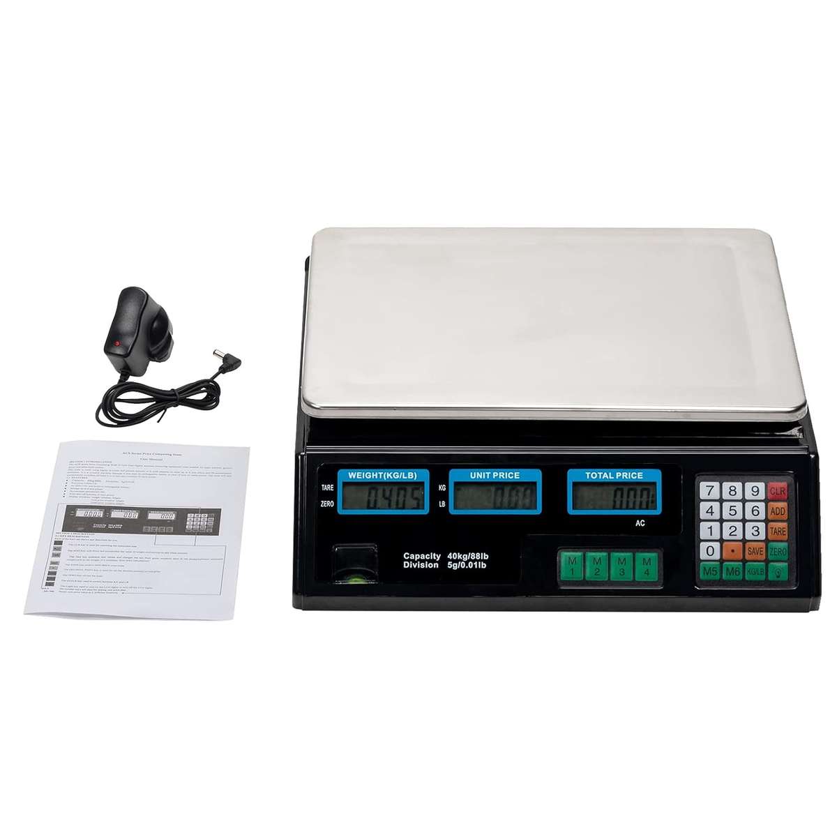 40kg Digital Price Computing Scale with LED Display, Commercial Electronic Weighing Scale
