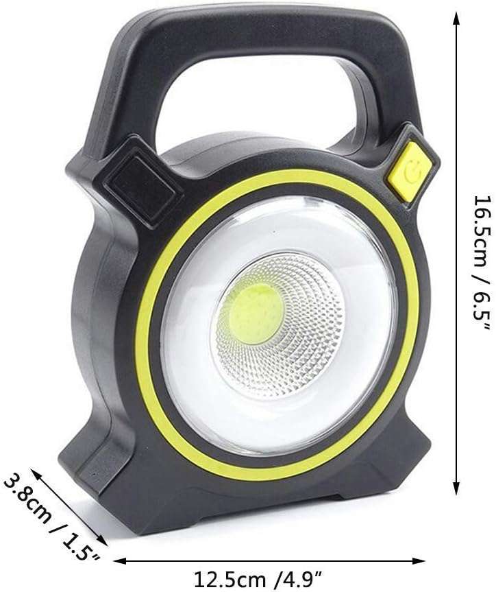 Long Range COB Work Light Lantern - Solar Work Light with Built-In Solar Panel