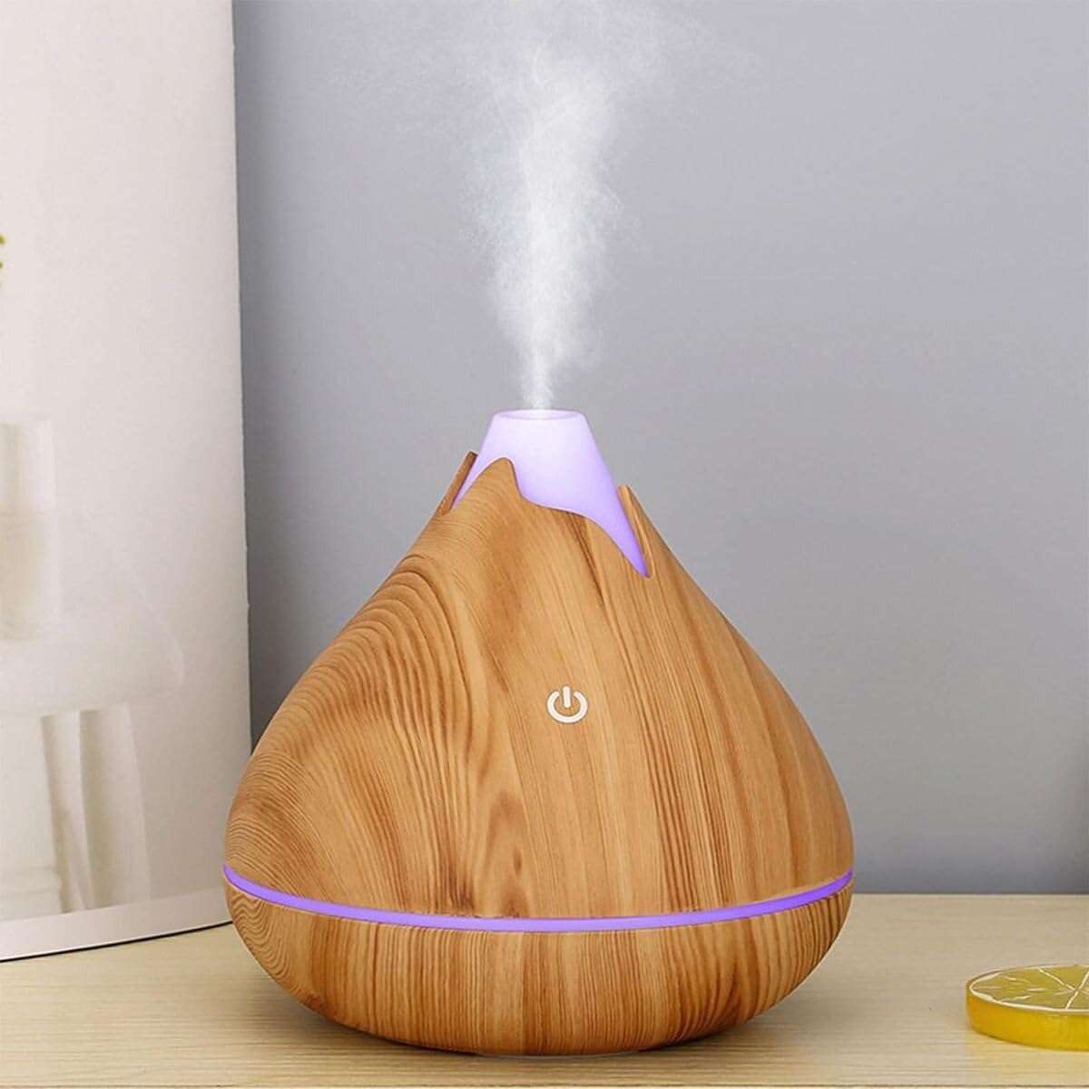350ml Xiaoxushan LED humidifier - JSQ04 (LIGHT BROWN)