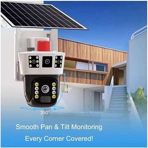 V380 PRO 4K HD Solar 4G Smart Security Camera  Outdoor PTZ, Motion Detection, Night Vision, 2-Way A