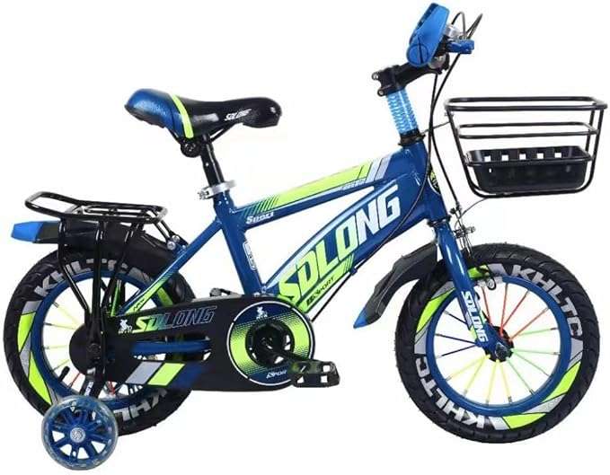 Kids Bicycle with Training Wheels and Front Basket