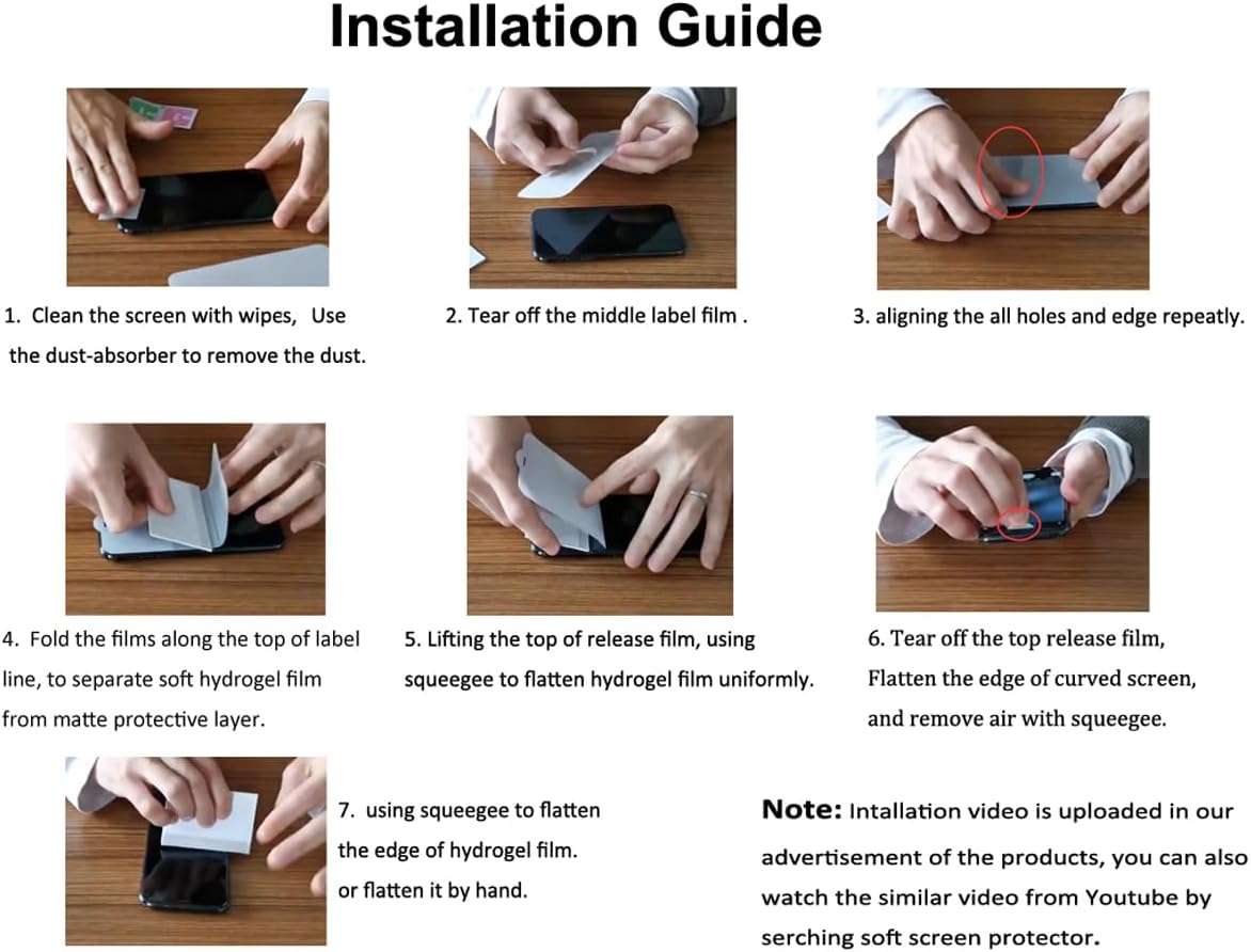 Hydrogel screen protector for iPhone 12 iPhone 13 iPhone 14 iPhone 15 iPhone 16 Series - pack of two