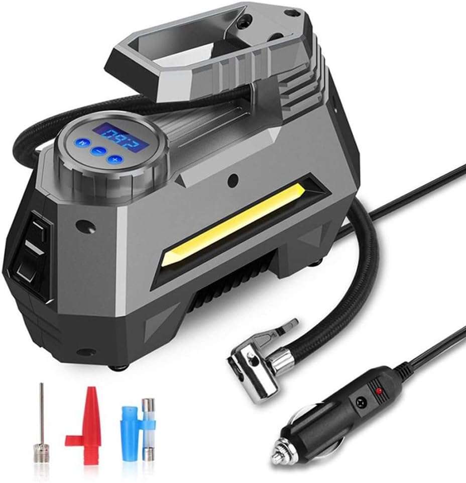 Portable Air Compressor Digital Car Tyre Pump 12V DC with LED Light