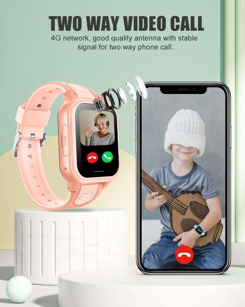 4G Kids Smartwatch Phone with GPS Tracker