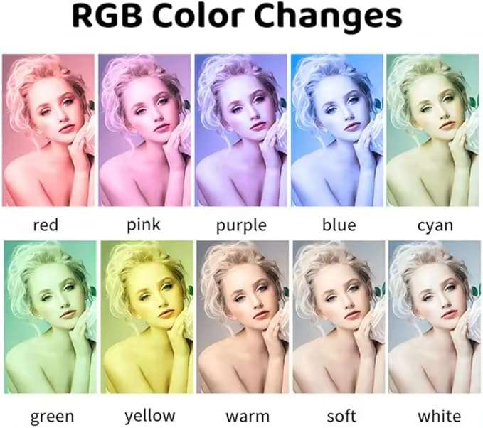 14" RGB Ring Light Set with Telescoping Stand and Smartphone Holder  Ideal for YouTube, TikTok,