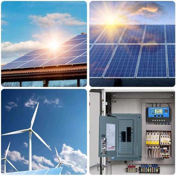 Solar Panel Controller 12V/24V Adjustable LCD Display With Build-In Battery Regulator, 30A