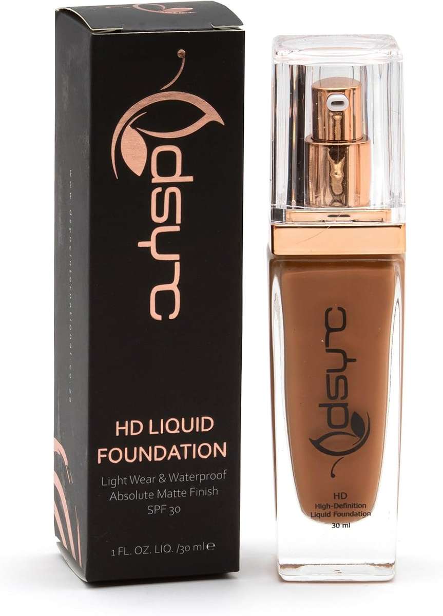 Dsync HD Liquid Foundation 30ml LUSA | SPF 30, 16hr Wear, Full Coverage Matte | Medium to Deep
