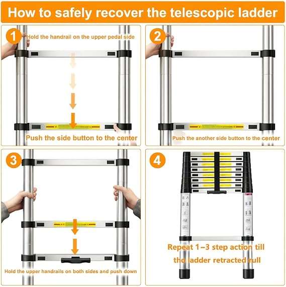 2.6M Telescopic Aluminum Ladder