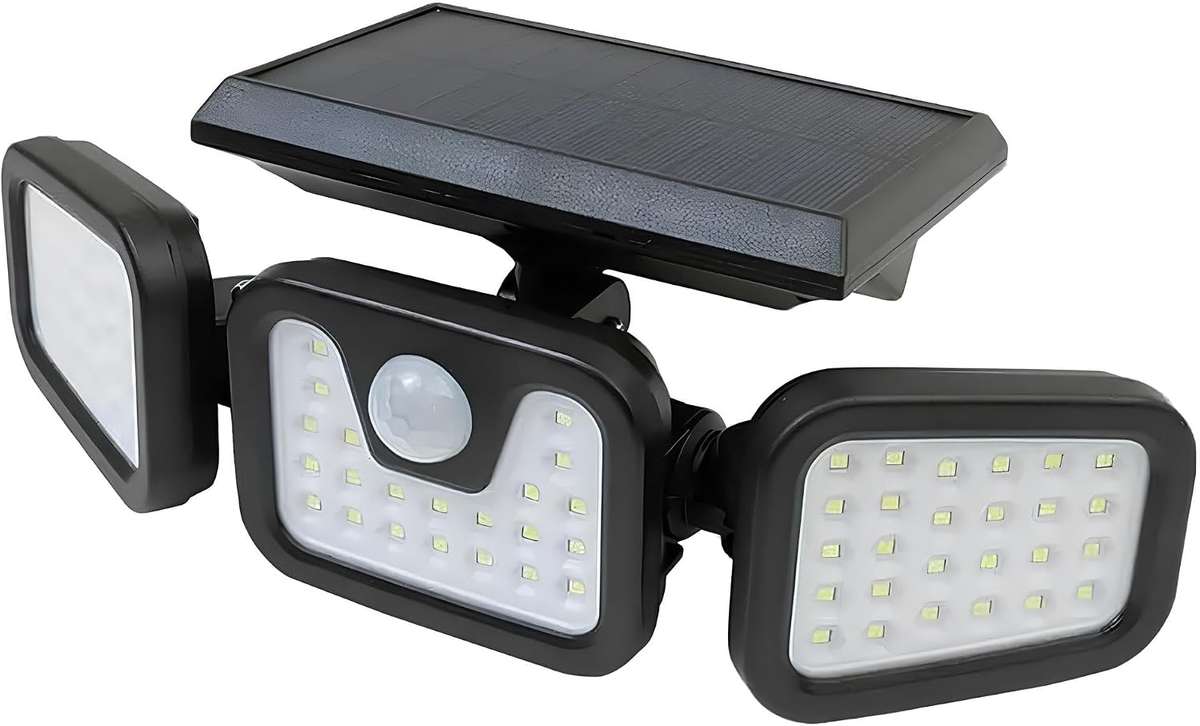 SPLIT SOLAR TRIPLE HEAD WALL LIGHT - FL-1725A