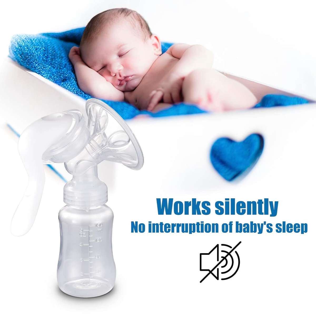 Manual massage breast pump