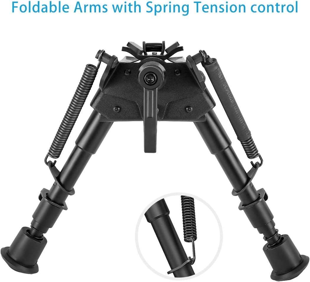 Rifle Bipod Butterfly Rifle Stand Adjustable Leg Length 6-9`
