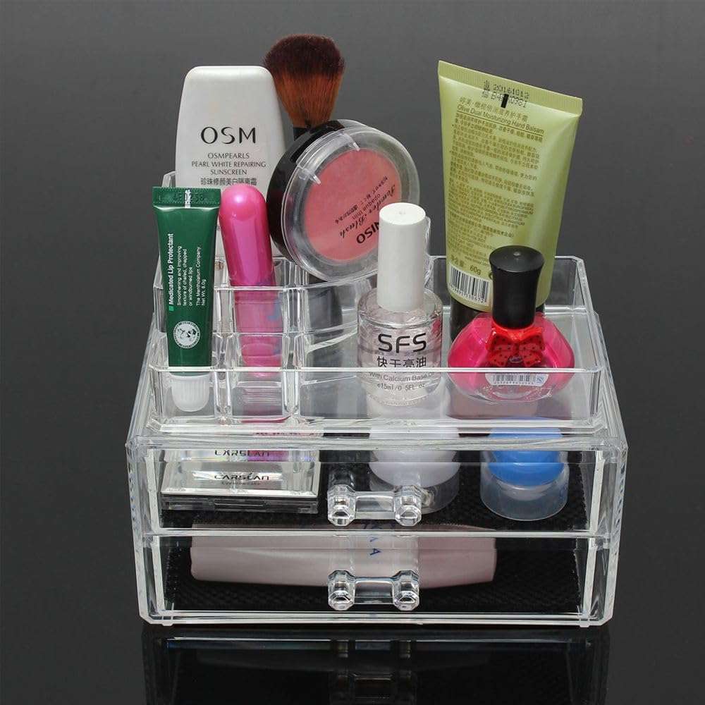 Jack Brown 2 Drawer Cosmetic Organizer