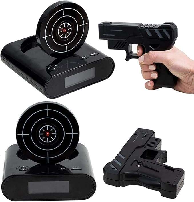 Lock N' Load Gun Alarm Clock Target Alarm Clock Creative Clock
