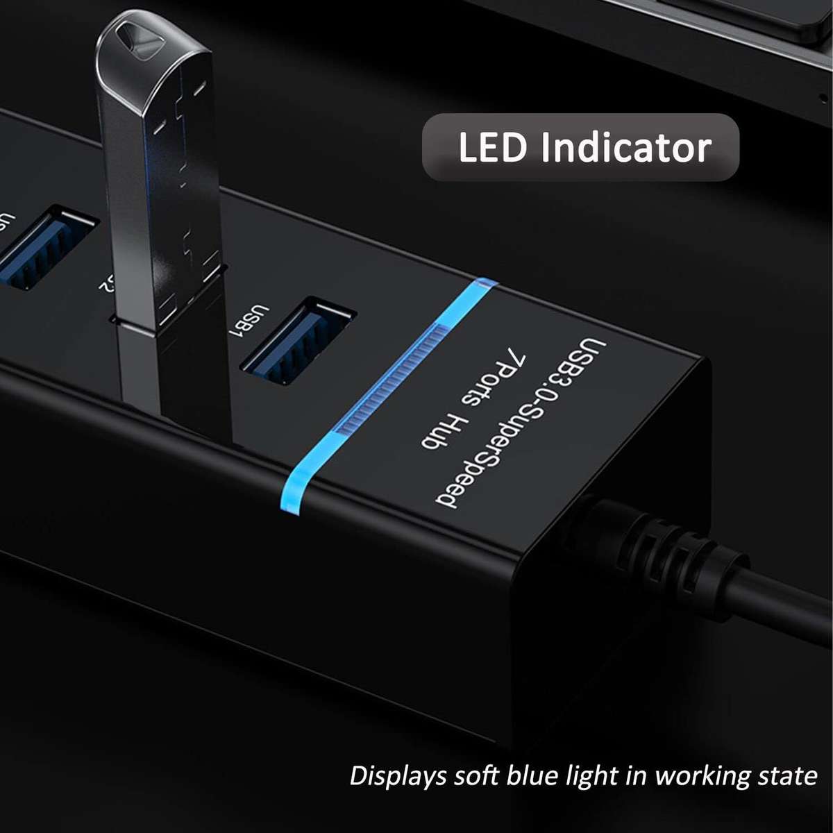 USB Hub 3.0, VIENON 7-Port USB Data Hub Splitter for Laptop, PC, MacBook, Mac Pro, Mac Mini, iMac
