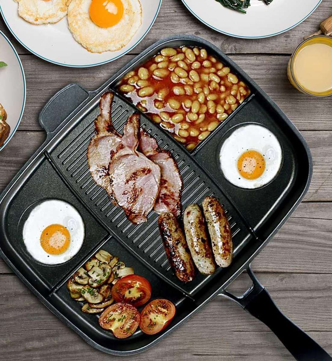 5 in 1 square Non Stick Frying Pan