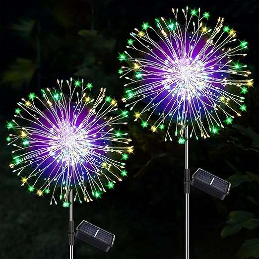 Solar LED FireworkGarden Stake (RGB) 120 LED