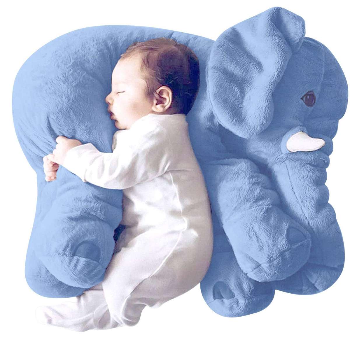 Stuffed Elephant Plush Pillow - Blue