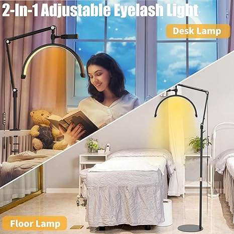 Lash Light for Eyelash Extensions, Half Moon Light for Facialist, Nail Tech, Tattoo Lighting, Beauty