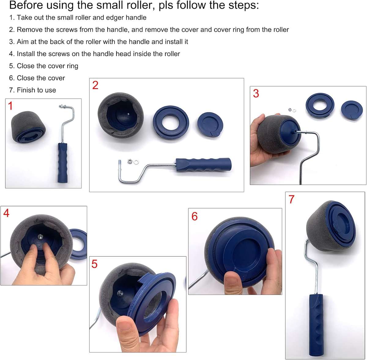 9PCS Universal Paint Roller Kit, Applicator for Painting Walls and Ceilings,DIY Wall Printing Brush