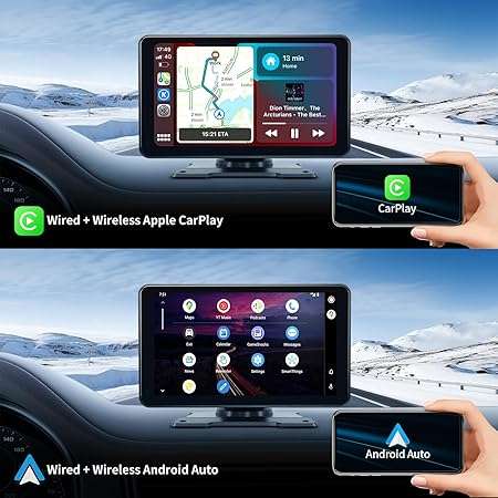 7" Wireless CarPlay Android Auto touch HD screen