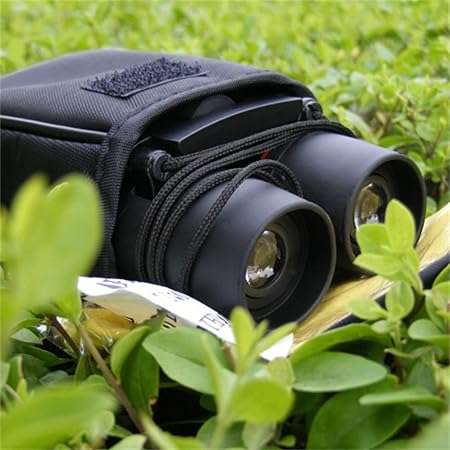 Compact 30x60 Binoculars, 10× Magnification, 126m/1000m Field View, 155g, Black