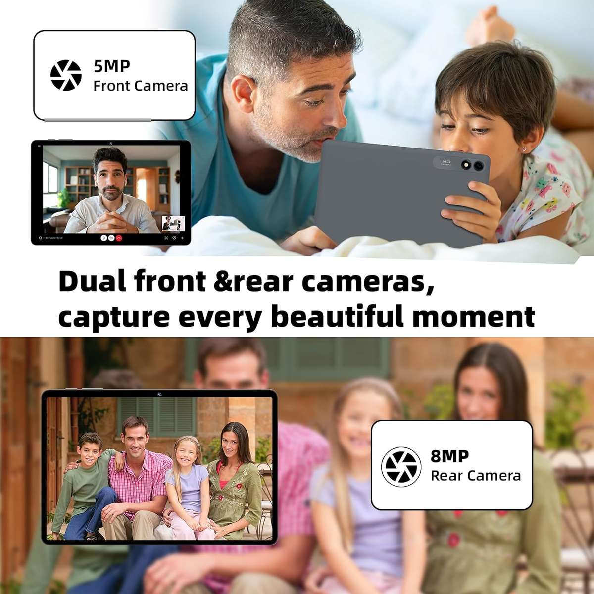 10" Anroid 14 2 in 1 Tablet 8GB+64GB