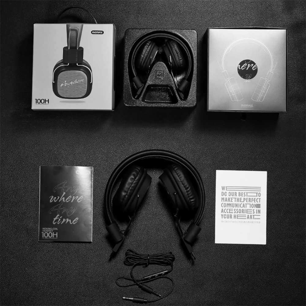 Remax HIFI Headphone Anywhere-ear headphones for iOS and Android RM-100H