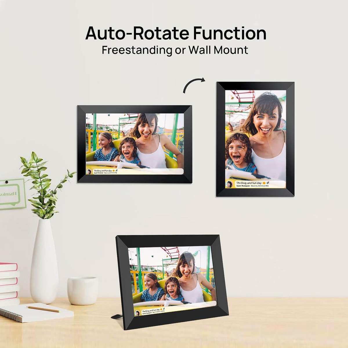 32GB FRAMEO 10.1 Inch Smart WiFi Digital Photo Frame - White