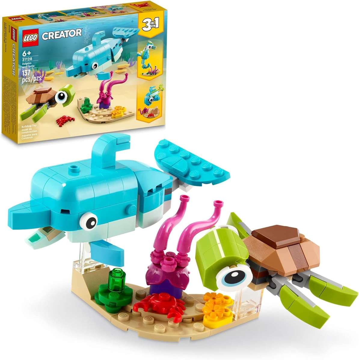 LEGO Creator 3 in 1 Dolphin and Turtle (31128) *New*