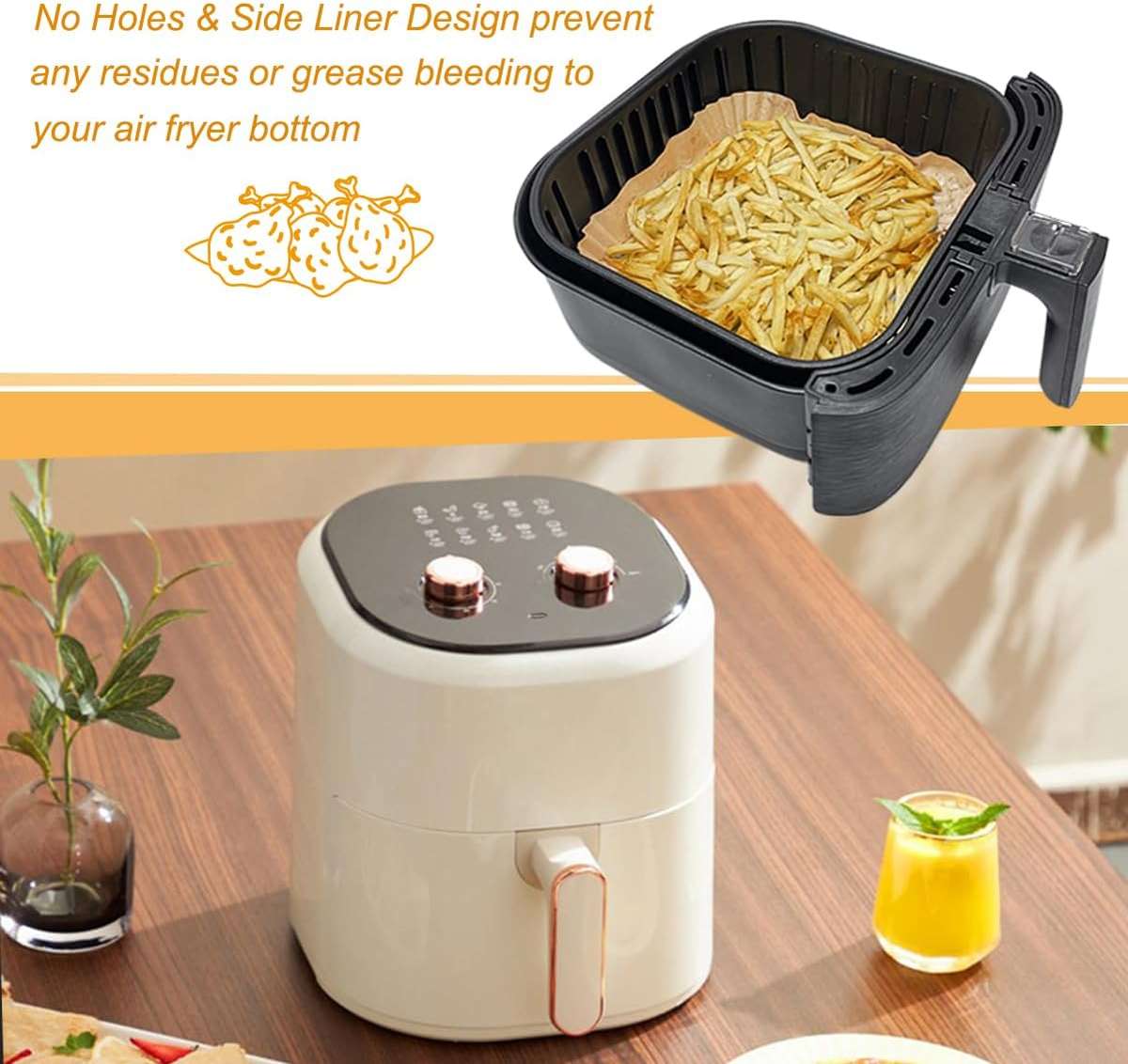 50 pcs Square Liners Disposable 200mm x 40mm