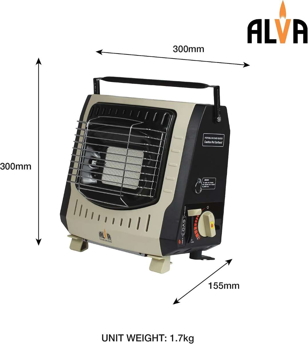 ALVA Outdoor Freestanding Butane Canister Mini Camping Heater