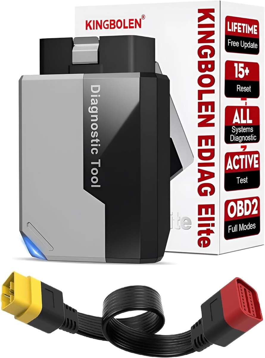 KINGBOLEN EDIAG Elite OBD2 Scanner with Lifetime Free Updates + Ext Cord Bluetooth Diagnostic