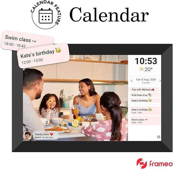32GB FRAMEO 10.1 Inch Smart WiFi Digital Photo Frame - White