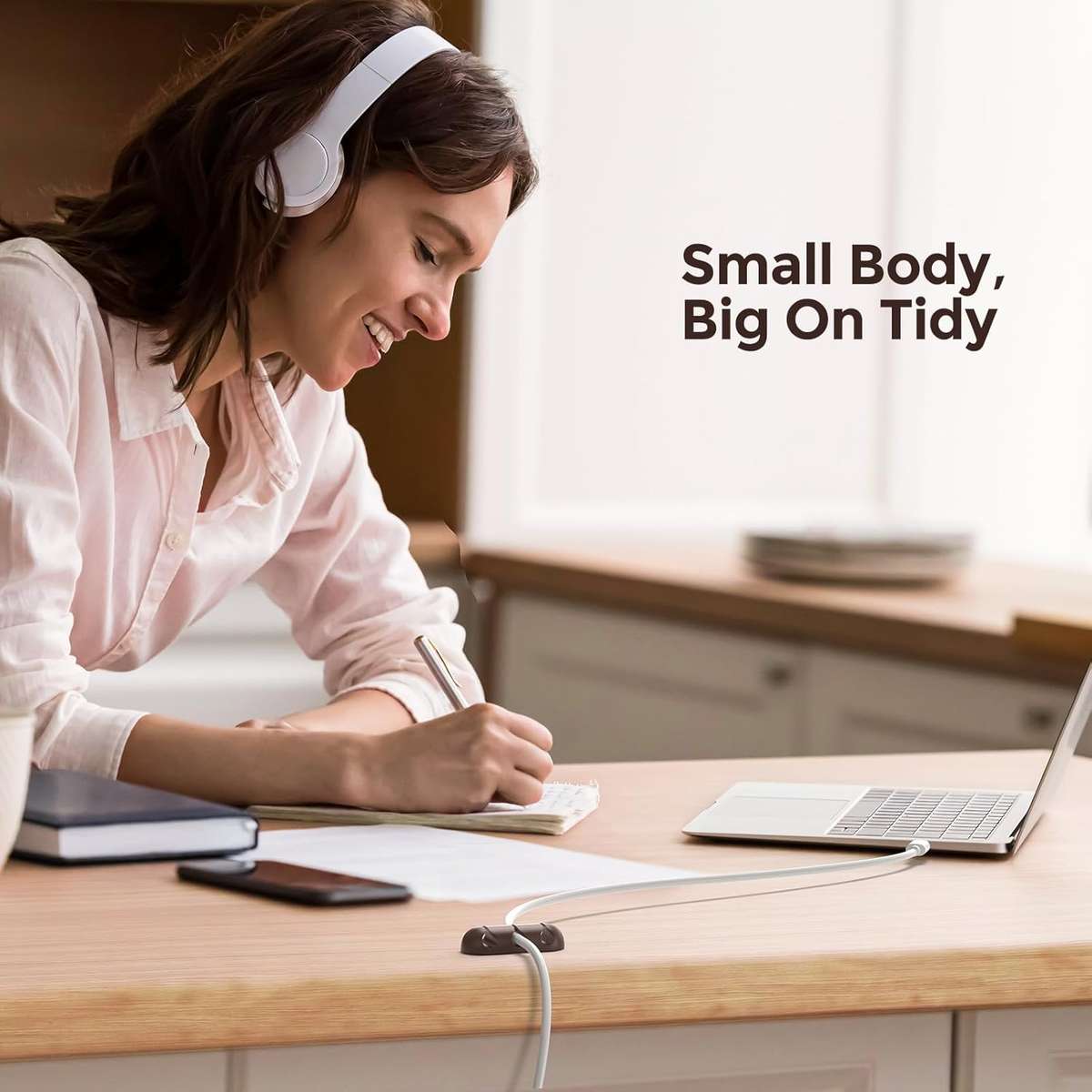 UNBREAKcable Cable Holder Clips, 5 Pack Cord Organizer for Desk, Silicone Adjustable Cord Clip, Adh