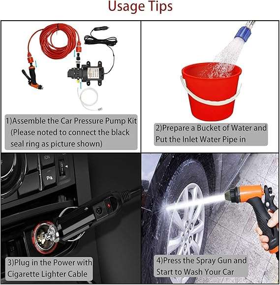 12V Electric Pressure Washer Pump (BRAND NEW) USE A BUCKET OF WATER - NO WATER TAP NEEDED