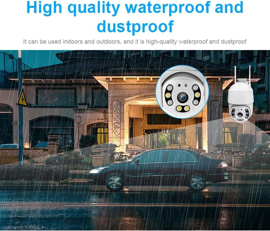 Wireless Security Camera Outdoor WiFi, Siren Alarm Spotlight Outdoor Camera Wireless Battery Powered