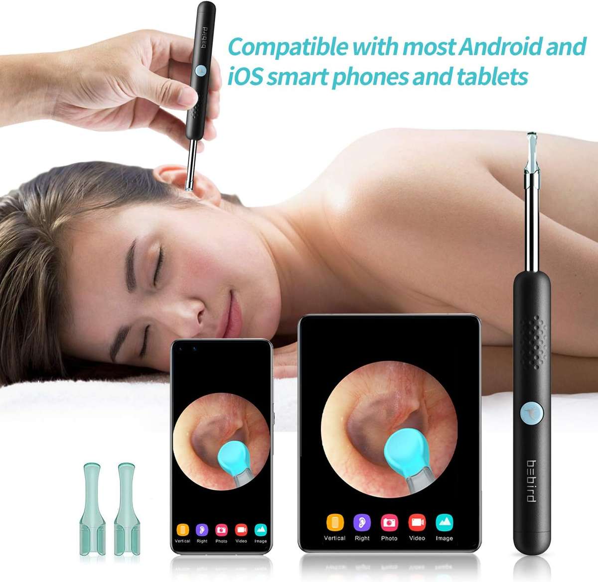 Otoscope earwax cleaner tools with 1080P FHD