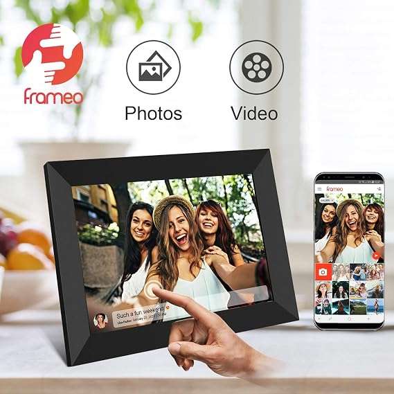 32GB FRAMEO 10.1 Inch Smart WiFi Digital Photo Frame - White
