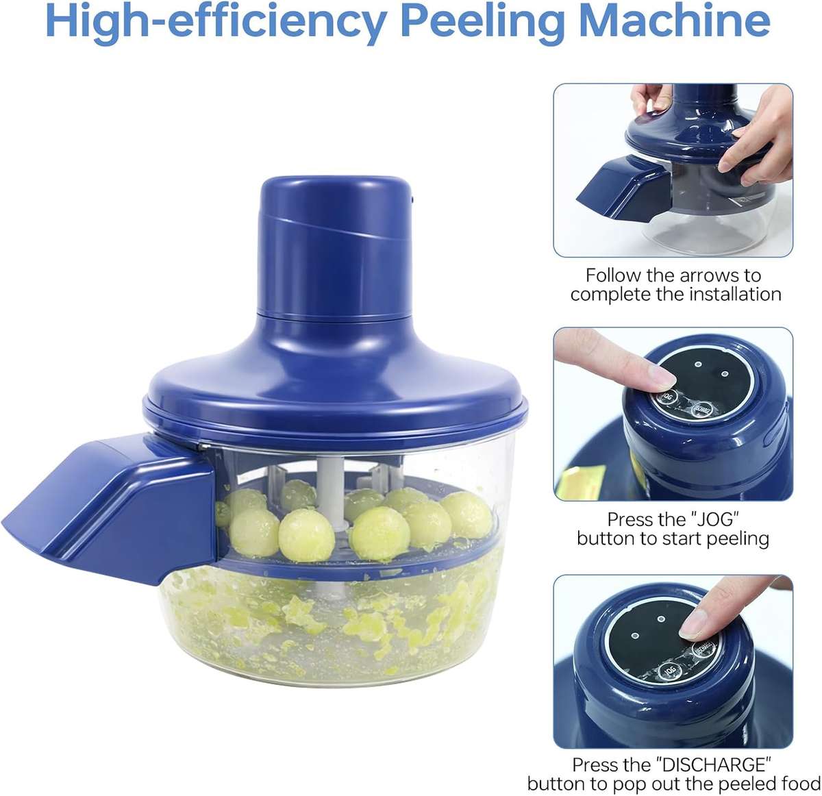 Electric Grape Peeling Machine,Automatic Small Fruit Tomato Peeler Tool,Fully Automatic Peeling Mach