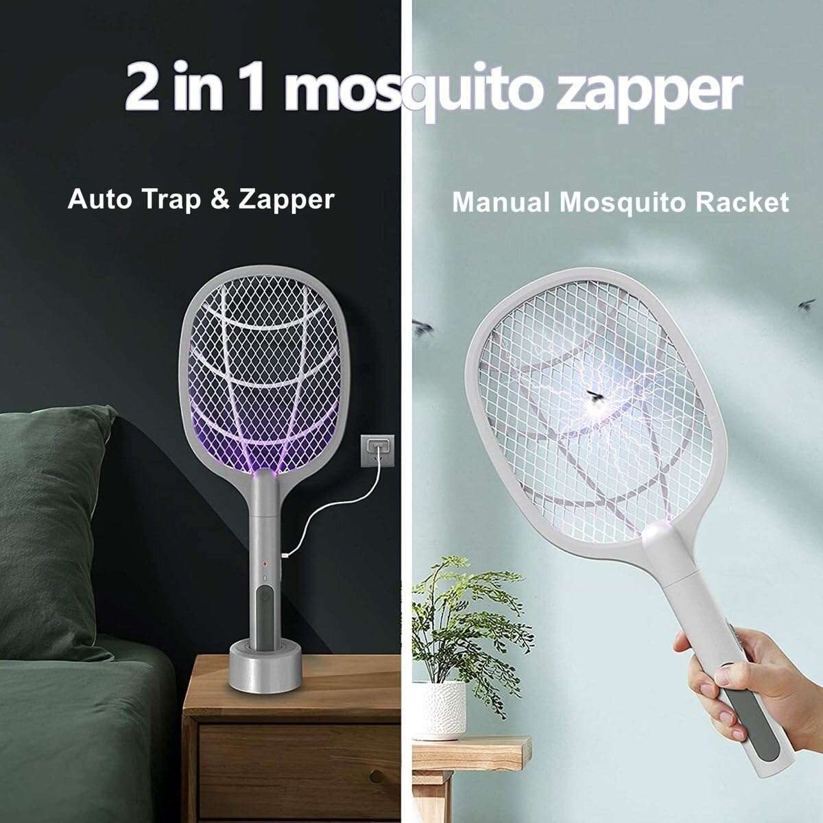 RECHARGEABLE MOSQUITO FLY SWATTER ZAPPER