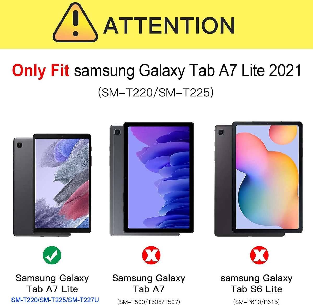 Rugged Protective Cover for Samsung Galaxy Tab A7 Lite Case 8.7 inch 2021 SM-T220/T225 TAB A7Lite