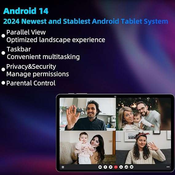 10" Anroid 14 2 in 1 Tablet 8GB+64GB