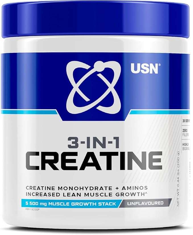 USN 1kg Chocolate Whey Protein PLUS USN 1kg Peanut Buttercup Whey Protein PLUS USN Creatine 200g.