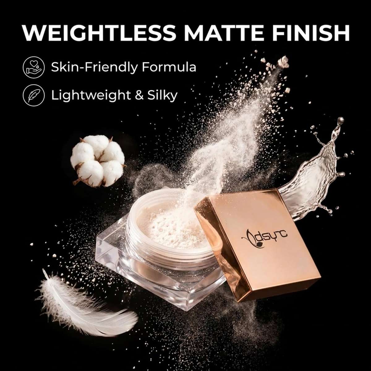 Dsync Translucent Loose Setting Powder  Vegan, Halal & Cruelty-Free  Oil Control, Matte Finish