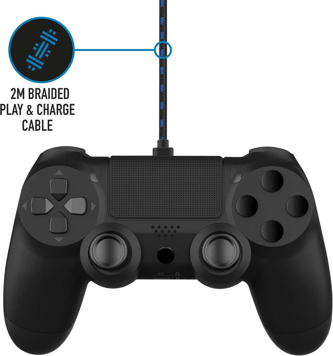 Stealth SP-C100 Twin Charging Dock with 2M Play & Charge Cable For PS4 - Black (PS4)
