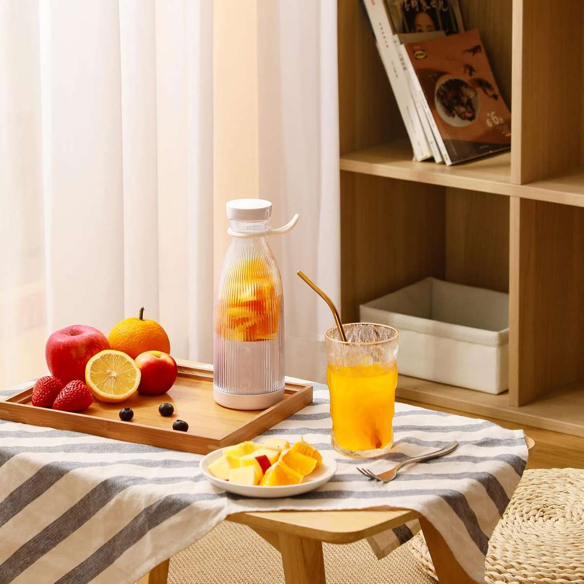 500ML Portable Mini Juicer Cup USB Rechargeable Blender Smoothie Mixer