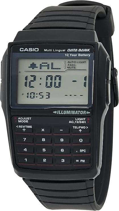 Casio Men`s DBC32-1A Data Bank Black Digital Watch