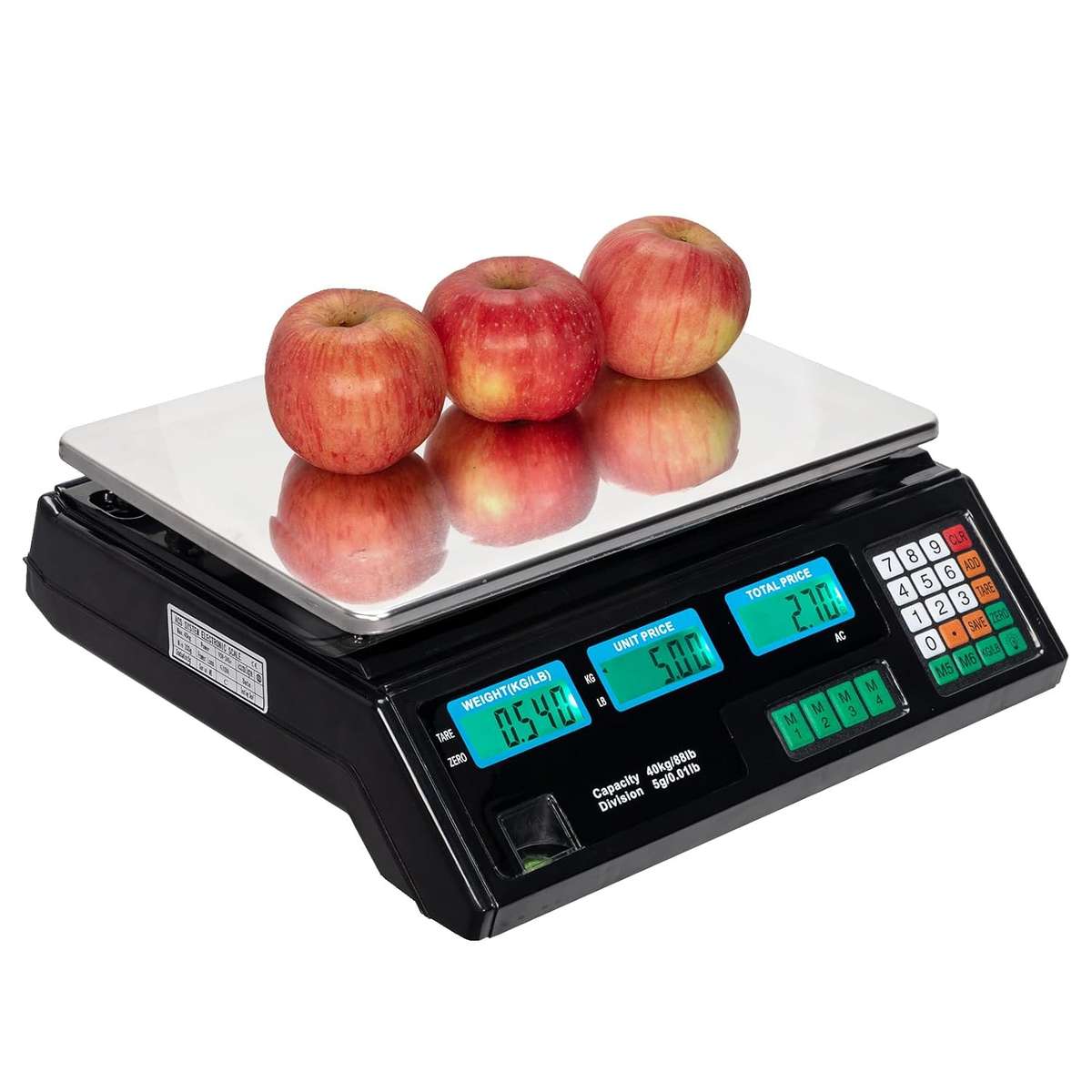 40kg Digital Price Computing Scale with LED Display, Commercial Electronic Weighing Scale